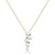 18ct Yellow Gold Freshwater Pearl and 0.05ct Tanzanite Drop Necklace