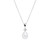 18ct White Gold River Cultured Teardrop Pearl and Diamond Necklace
