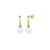 9ct Yellow Gold 7.5-8mm Round Cultured River Pearl Drop Earrings