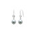 Sterling Silver Grey Teardrop River Cultured Pearl with Cubic Zirconia Drop Earrings