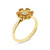 9ct Yellow Gold Citrine and Diamond Flower Cluster