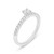 Platinum 0.50ct Round Brilliant Cut Diamond Fishtail Engagement Ring
