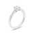 18ct White Gold 0.68ct Brilliant Cut Diamond Ring With Diamond Shoulders