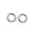 Sterling Silver Cubic Zirconia Open Circle Earrings