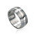 Fred Bennett Stainless Steel Brushed and Polished Band Ring