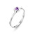 Jo for Girls Sterling Silver Purple Heart Cubic Zirconia Ring