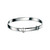 D for Diamond Sterling Silver Heart Bangle