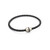 Fred Bennett Stainless Steel Skiny Black Leather Bracelet