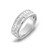 9ct White Gold 1.75ct Princess Cut Diamond Two Row Channel Set 60% Eternity Ring