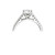 Lucia Collection Platinum Brilliant Cut Diamond Solitaire Ring with Diamond Shoulders