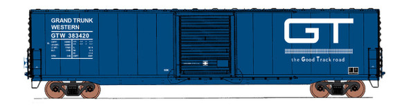 InterMountain HO Scale 60ft PS-1 Boxcar-Grand Trunk Western-Blue #383378
