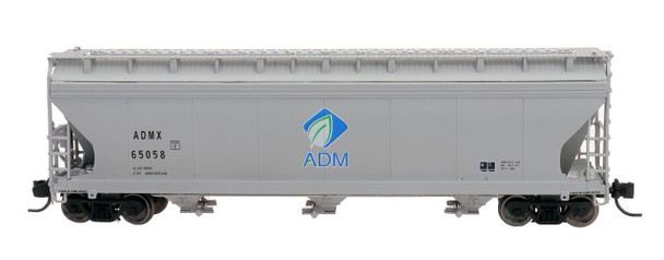 Intermountain N Scale ACF 4650 Cu. Ft. 3-Bay Hopper - ADM New Logo #65071