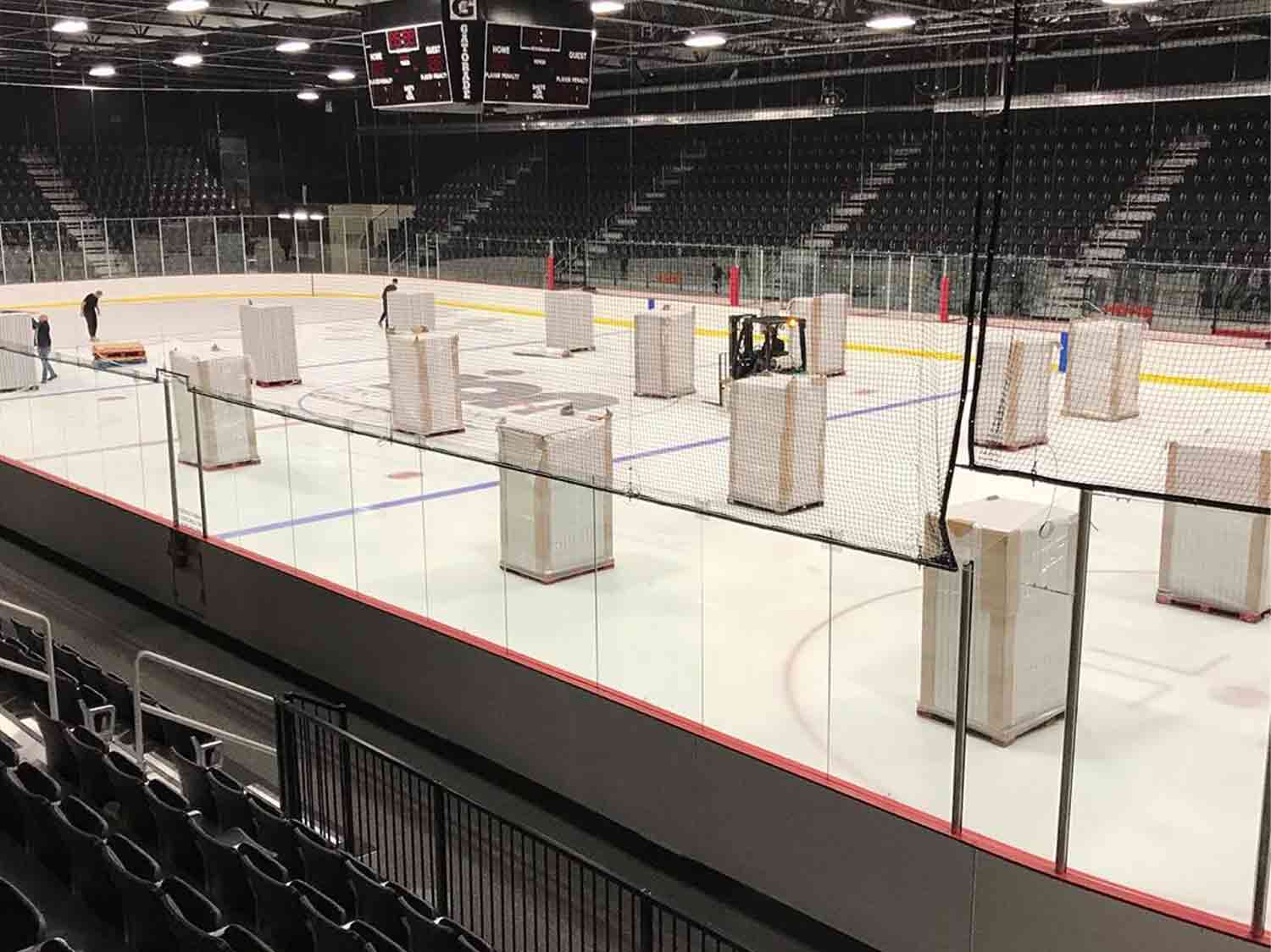 With EverBlock Flooring - you can convert an ice rink into a trade show or event!