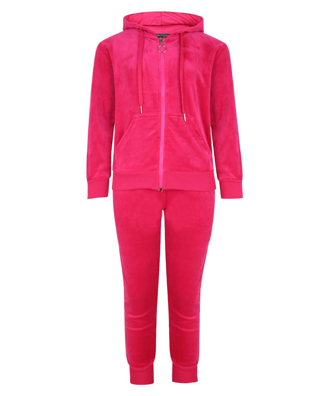 Kids Velour Tracksuit Top Bottoms in Various Colours