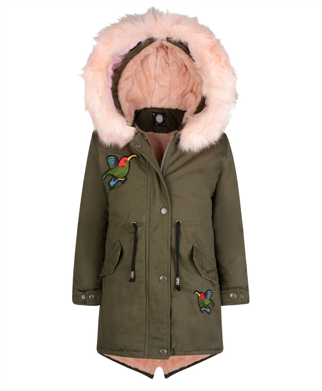 Girls clearance green parka