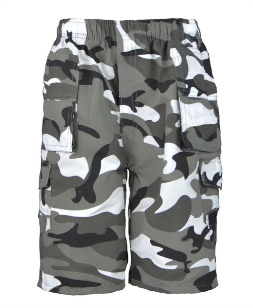 Boys Multipocket shorts in Camo Grey