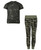 Boys T-Shirt and Trousers Bundle in BTP Camo Black and Camo Khaki