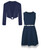 Girls Belted Dress and Bolero Bundle in Navy