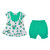 Baby Girls Dress Set Top and Shorts in Cerise, Mint, Baby Pink and Red