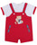 Baby Boys Dungarees Romper Suit in Red, Navy and Baby Blue