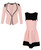 Girls Bow Dress Bundle with Open Front Jacket in Peach