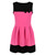 Girls Bow Dress Bundle with Open Front Jacket in Cerise and Black