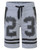 Kids Shorts 23 Print in Black and Grey Marl