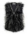 Ladies Faux Fur Feather Gilet in Black, Beige and Cream