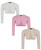Girls Long Sleeves Bolero Shrug Bundle (Pack of 3) in Silver Pink Lilac, Silver Pink Gold, Silver Pink Navy, Silver Pink Beige