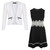 Lace Waist Dress Bundle with Zip Pocket Blazer in Various Colours