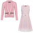 Belted Dress Bundle with Zip Pocket Blazer in Various Colours