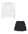 Girls Long Sleeve Frill Top Tiered Skirt Outfit Set in Various Colours