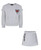 Girls Long Sleeve Sequin Heart Top Skirt Set Outfit in Various Colours