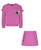 Girls Long Sleeve Sequin Heart Top Skirt Set Outfit in Various Colours
