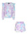 Girls Top Skirt Set Tie Dye Tiered in Various Colours