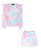 Girls Top Skirt Set Tie Dye Tiered in Various Colours