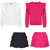 Girls Layered Skirt Frill Top Bundle of 2 Sets in Various Colours