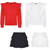 Girls Layered Skirt Frill Top Bundle of 2 Sets in Various Colours