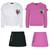 Girls Sequin Heart Top Skirt Bundle of 2 Sets in Various Colours