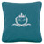 Embroidered Personalised Laurel Initials Cushion Cover and Filling in Various Colours