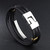 Men’s Leather Bracelet Stainless Steel Metal Clasp