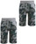 Boys Camo Print Jersey Shorts Bundle (Pack of 2) in Grey