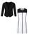 Girls Dress Bundle with Shoulder Detail Jacket in White and Black