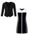 Girls Dress Bundle with Shoulder Detail Jacket in Black