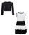 Girls Dress Bundle with Lace Front Bolero in White and Black