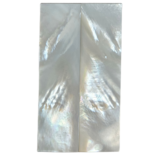 White Mother of Pearl Pair 4 1/8 x 1 1/8 x .125 B Grade #13