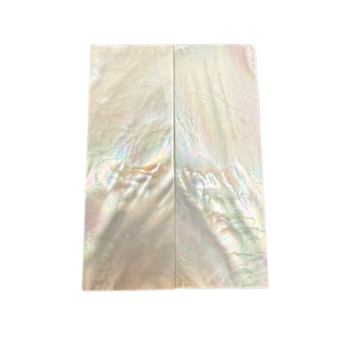 White Mother of Pearl Pair 2 1/2 x 7/8 x .100 "Bright" Presentation Grade #41