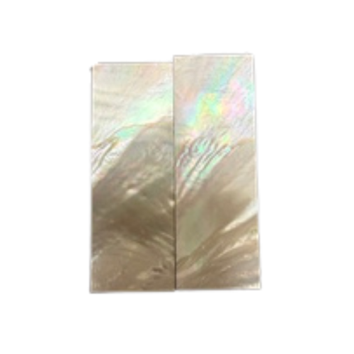 White Mother of Pearl Pair 3 1/4 x 1 1/8 x .100 B Grade #1