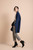 Navy Blue Double Face Wool Cashmere coat