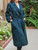 Double Face  Long Wool Cashmere Robe Coat - Green or Navy